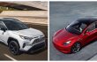Toyota RAV4 vs Tesla Model 3 comparison; fuel economy, performance, price