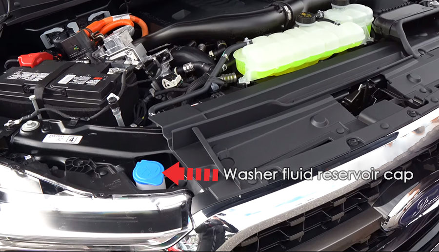 How to refill windshield washer fluid on Ford F150